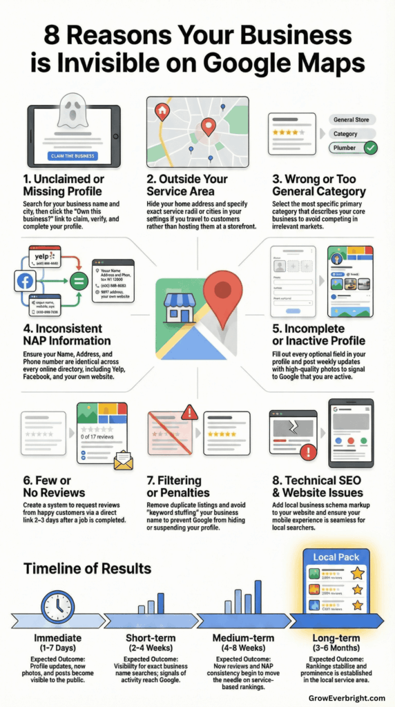 8 Reasons Your Business Is Invisible on Google Maps